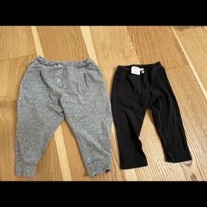 2 pairs of toddler pants (zara and wheat brands) size 18M